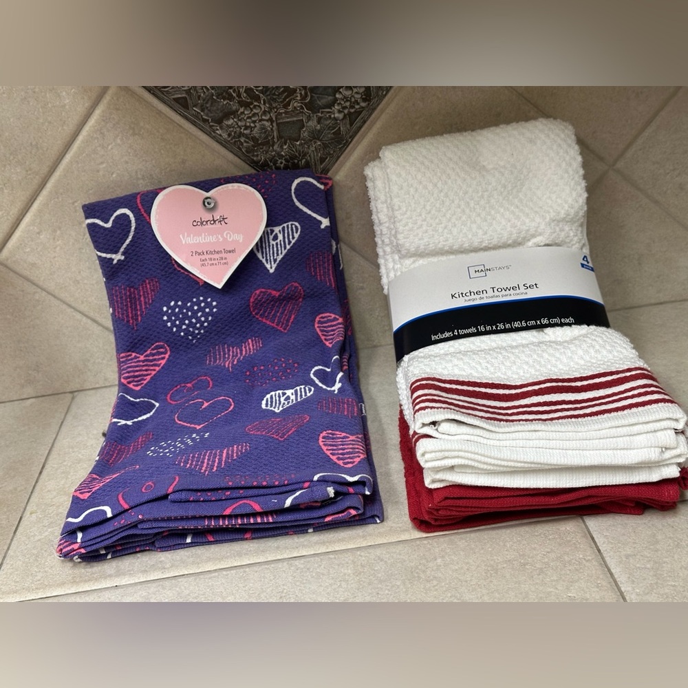 💗💜♥️ 2 Sets of Dishtowels (6 towels)  NWT 💗💜♥️